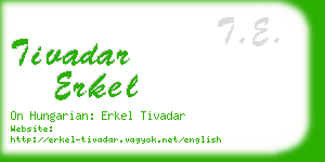 tivadar erkel business card